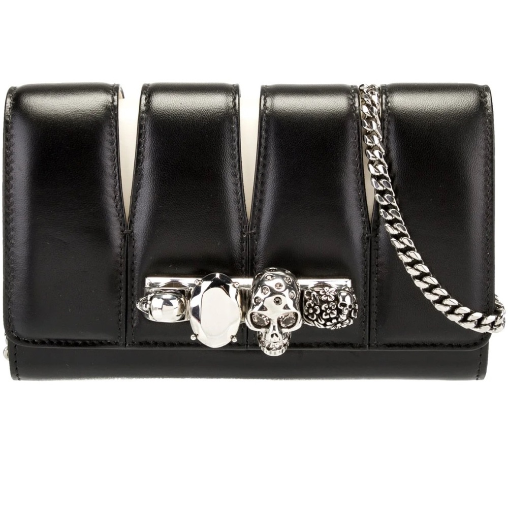 Alexander McQueen Leather Knuckle Duster Chain Shoulder Bag